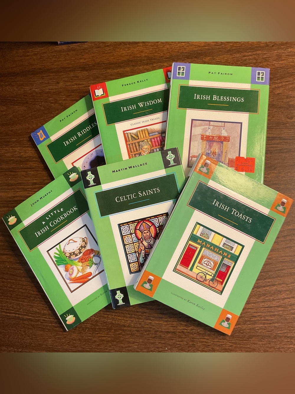 6 Irish Books w Bookmarks Toasts, Saints, Blessings, Wisdom, Riddles & Cookbook